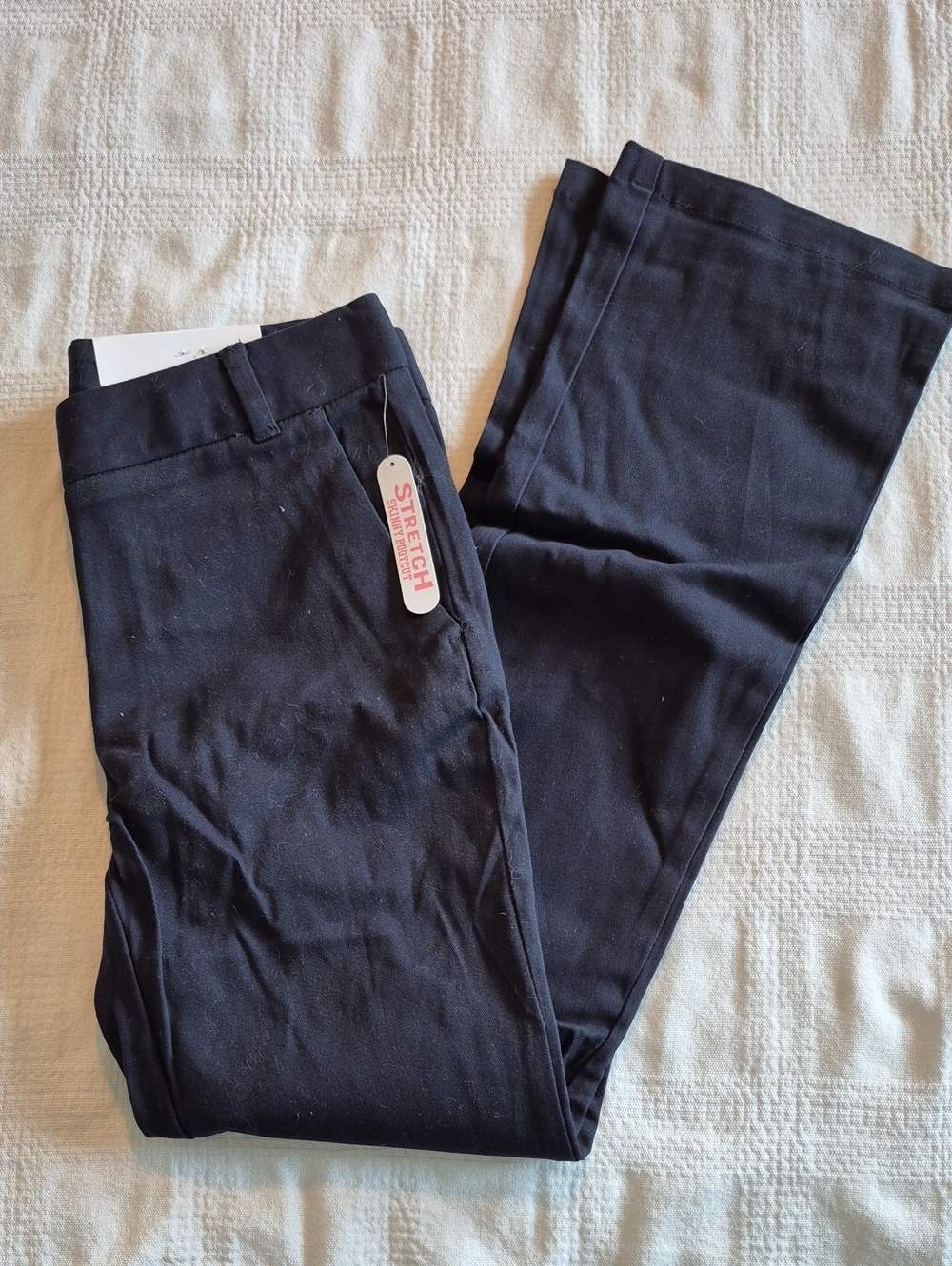 IZOD girls size 10 Navy blue adjustable waist, chino pants NEW